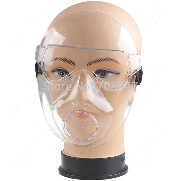 NewPopular  ̴ Ǯ ̽ öƽ  ProtectorElastic Ʈ ũ/NewPopular Transparent Visible Full Face Plastic Mask Shield ProtectorElastic Belt